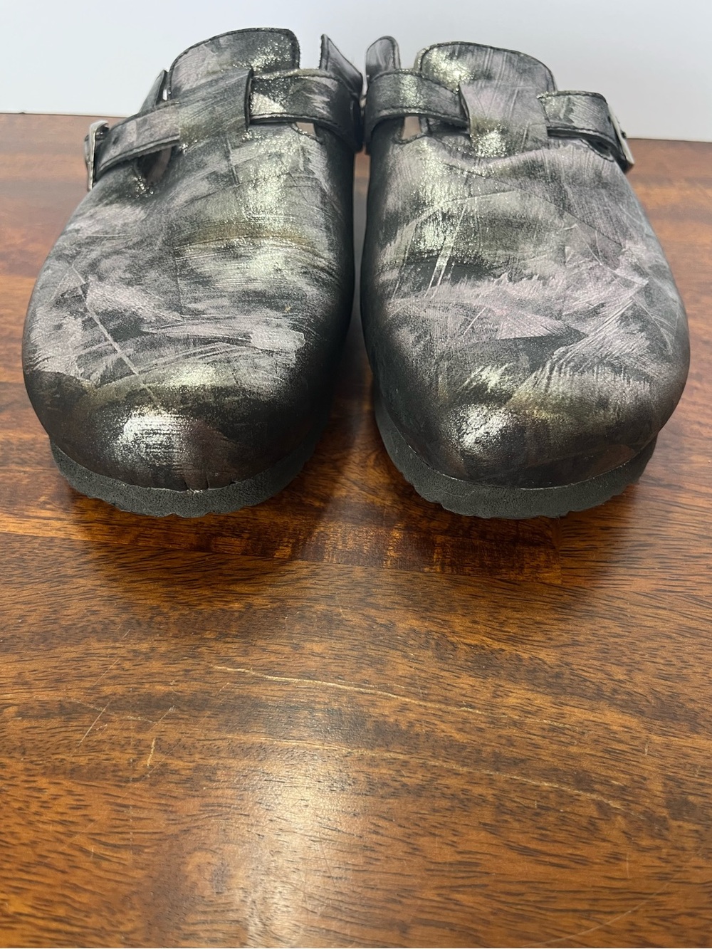 Naot Autumn Clog Mule Slip On Shoe Sz EU 40 US 9 Metallic Onyx - Picture 9 of 15